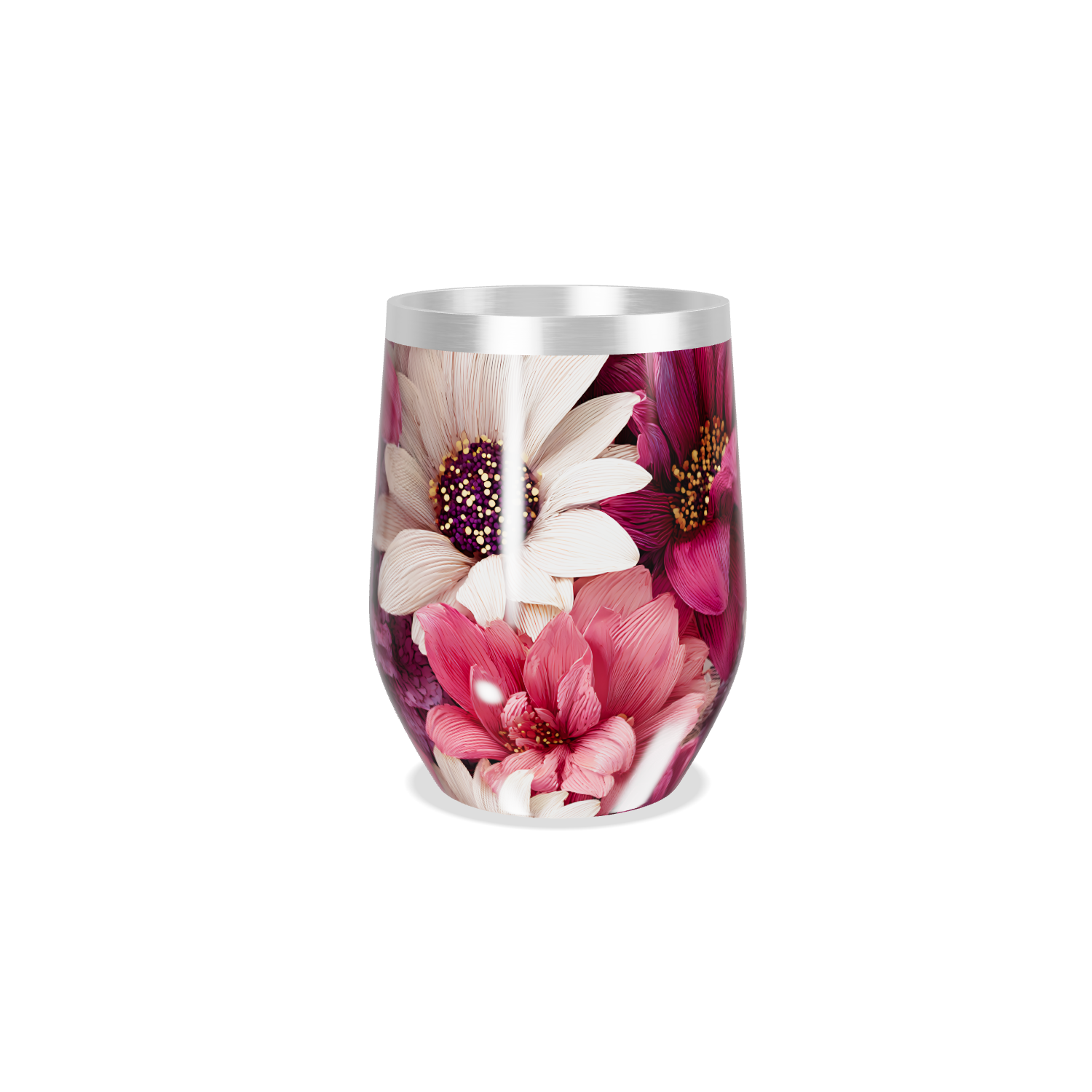 Copo Térmico Slim - Floral Colorido Aço Inox