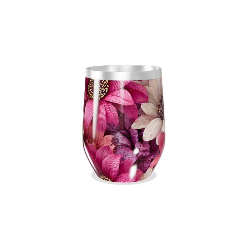 Copo Térmico Slim - Floral Colorido Aço Inox