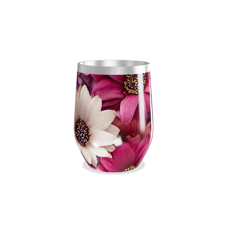 Copo Térmico Slim - Floral Colorido Aço Inox
