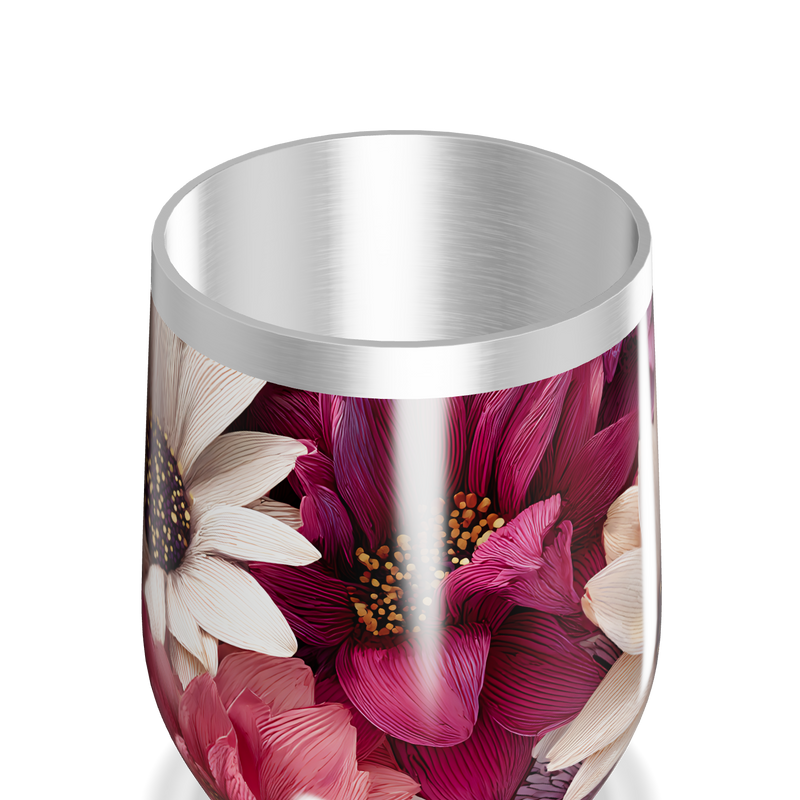 Copo Térmico Slim - Floral Colorido Aço Inox