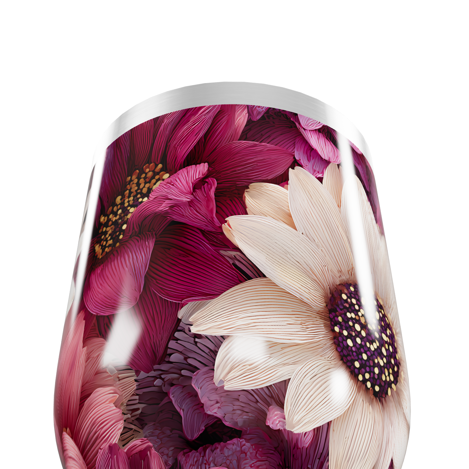 Copo Térmico Slim - Floral Colorido Aço Inox