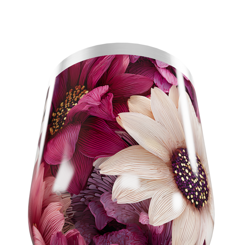 Copo Térmico Slim - Floral Colorido Aço Inox