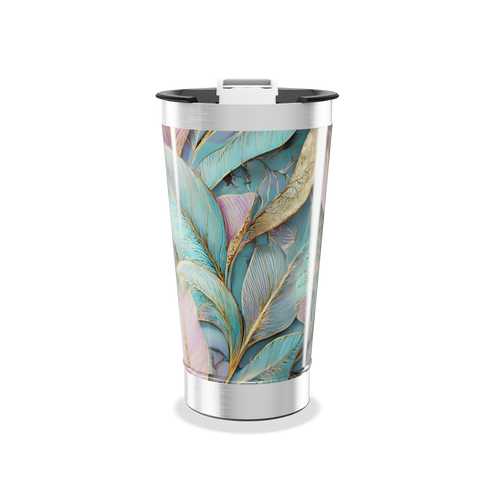 Copo Térmico - Estampa Folhas Coloridas