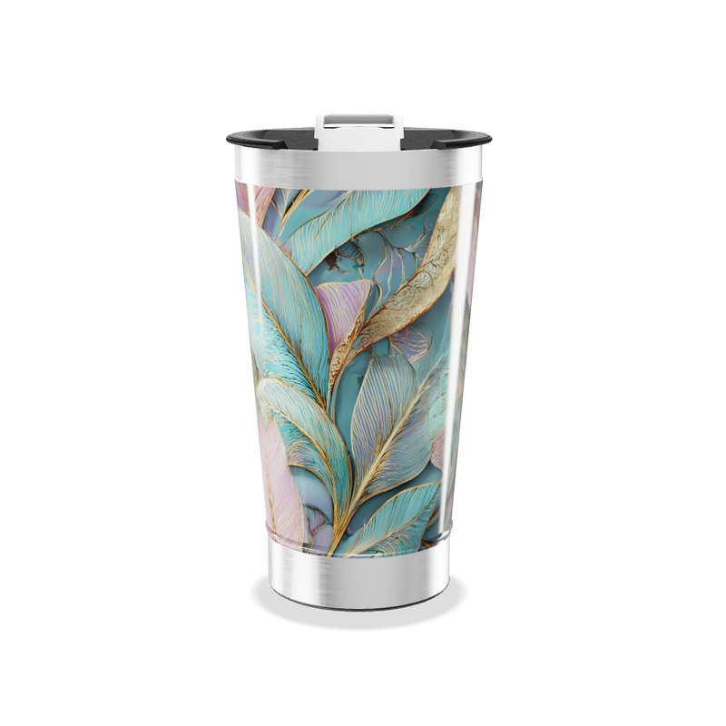 Copo Térmico - Estampa Folhas Coloridas