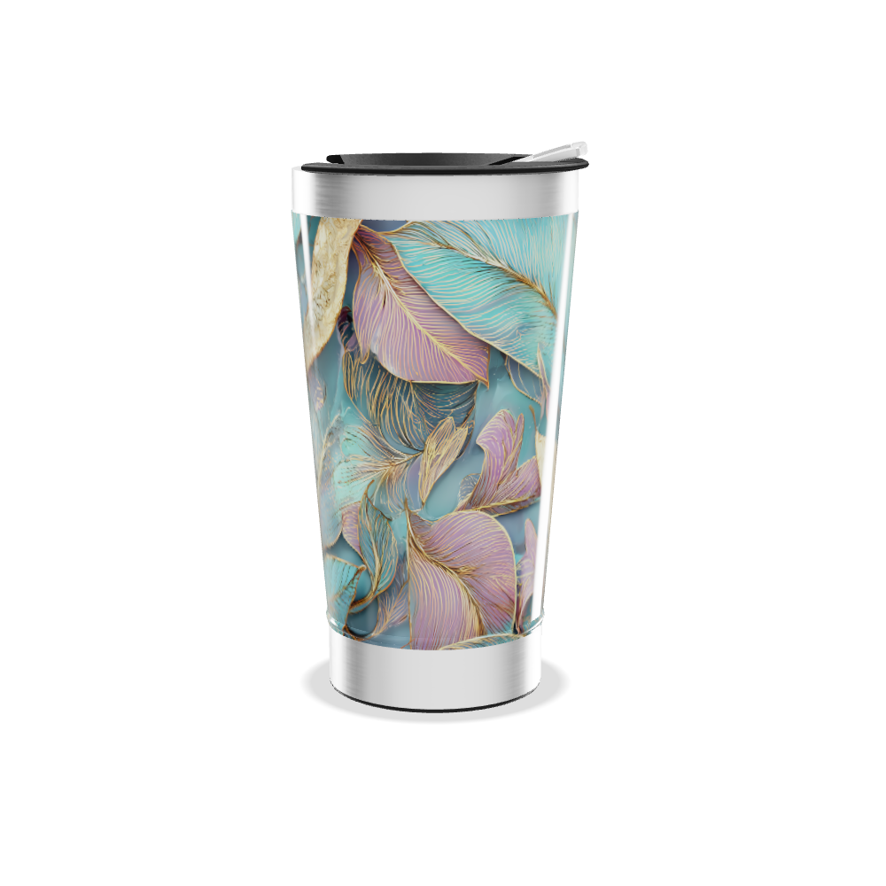 Copo Térmico - Estampa Folhas Coloridas