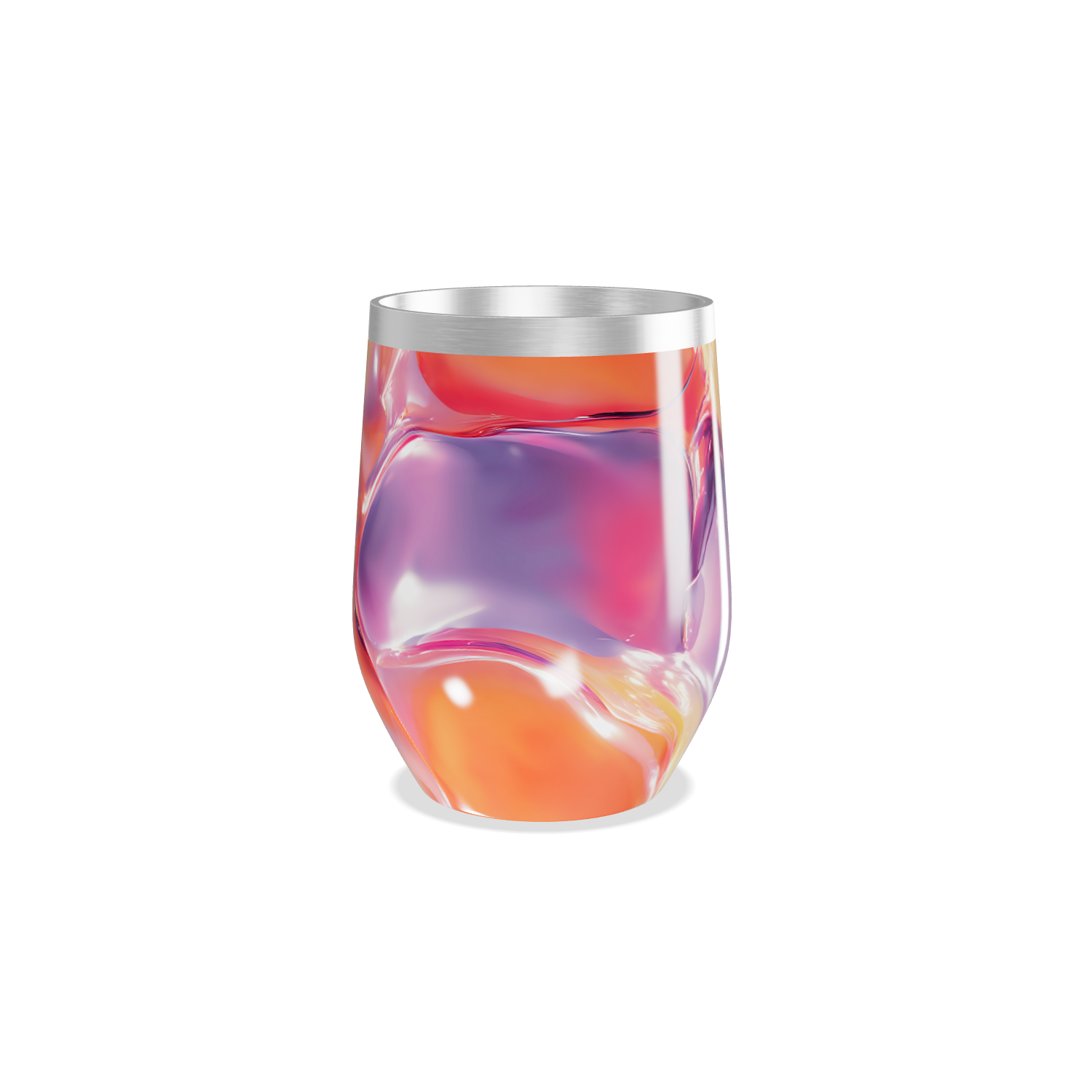 Copo Térmico Slim - Estampa Abstrata Colorida