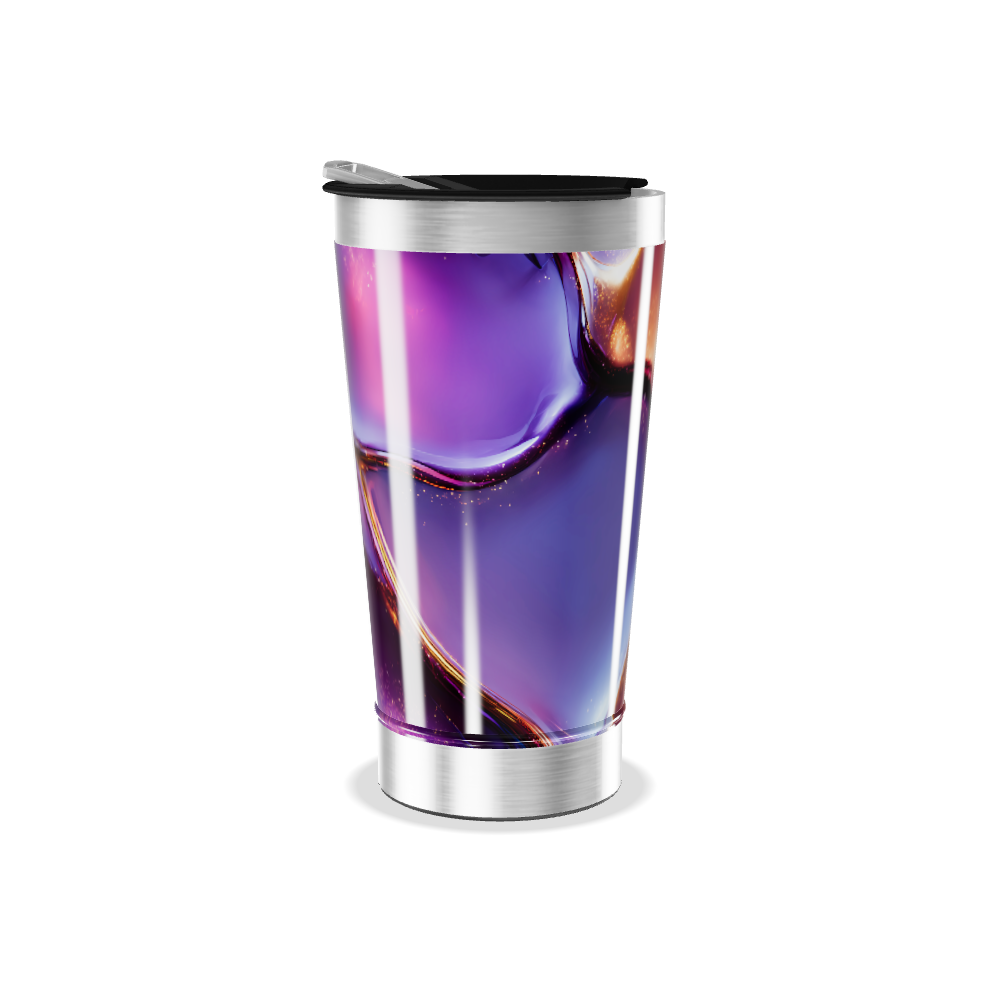 Copo Térmico - Cores Abstratas Aço Inox