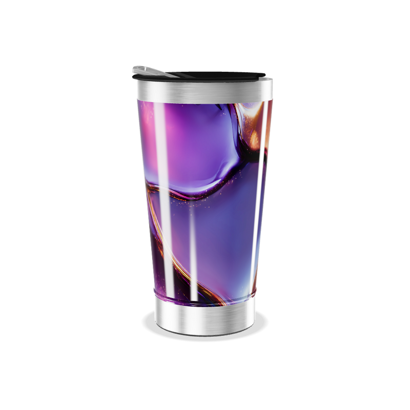 Copo Térmico - Cores Abstratas Aço Inox