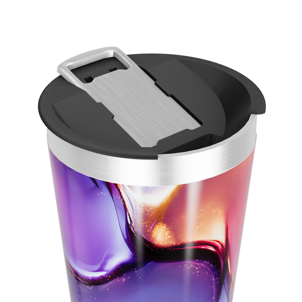 Copo Térmico - Cores Abstratas Aço Inox