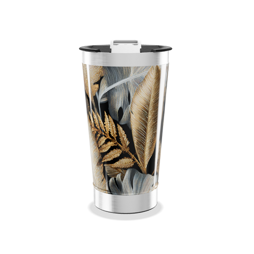 Copo Térmico - Folhagem Dourada