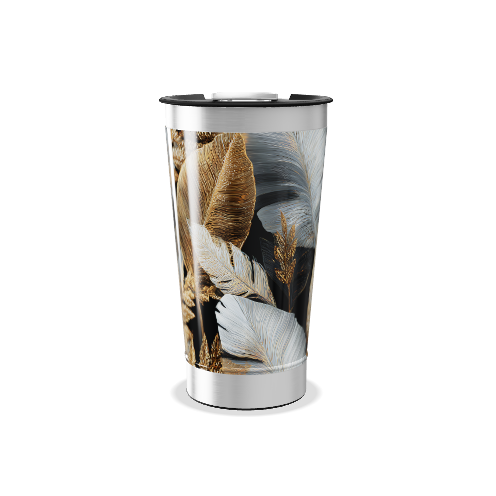 Copo Térmico - Folhagem Dourada