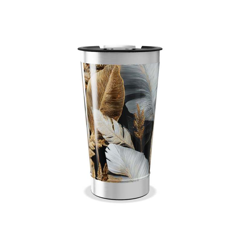 Copo Térmico - Folhagem Dourada