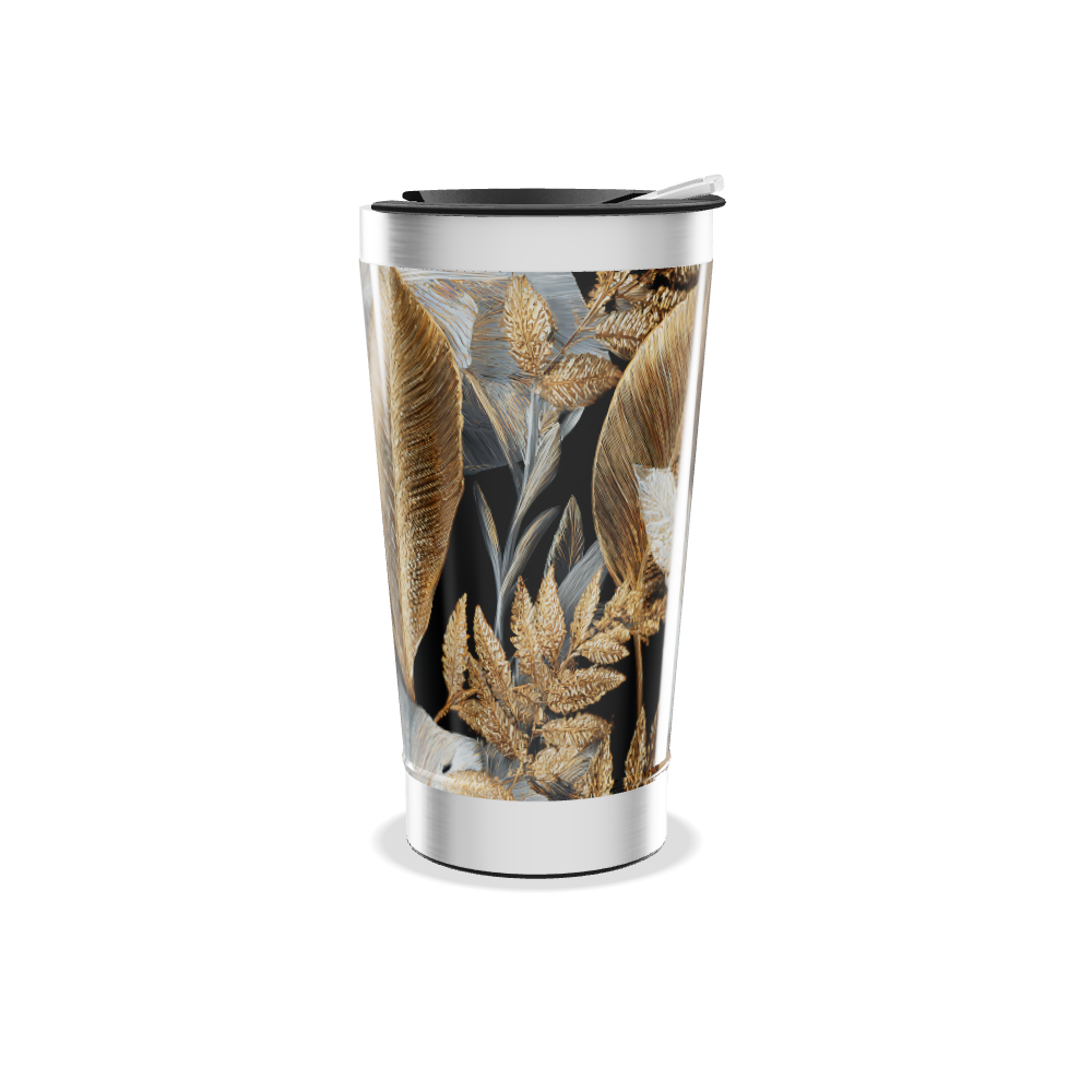 Copo Térmico - Folhagem Dourada