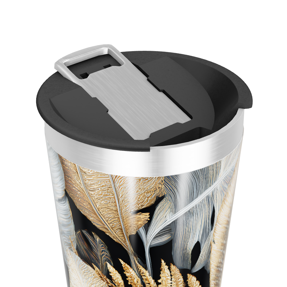 Copo Térmico - Folhagem Dourada