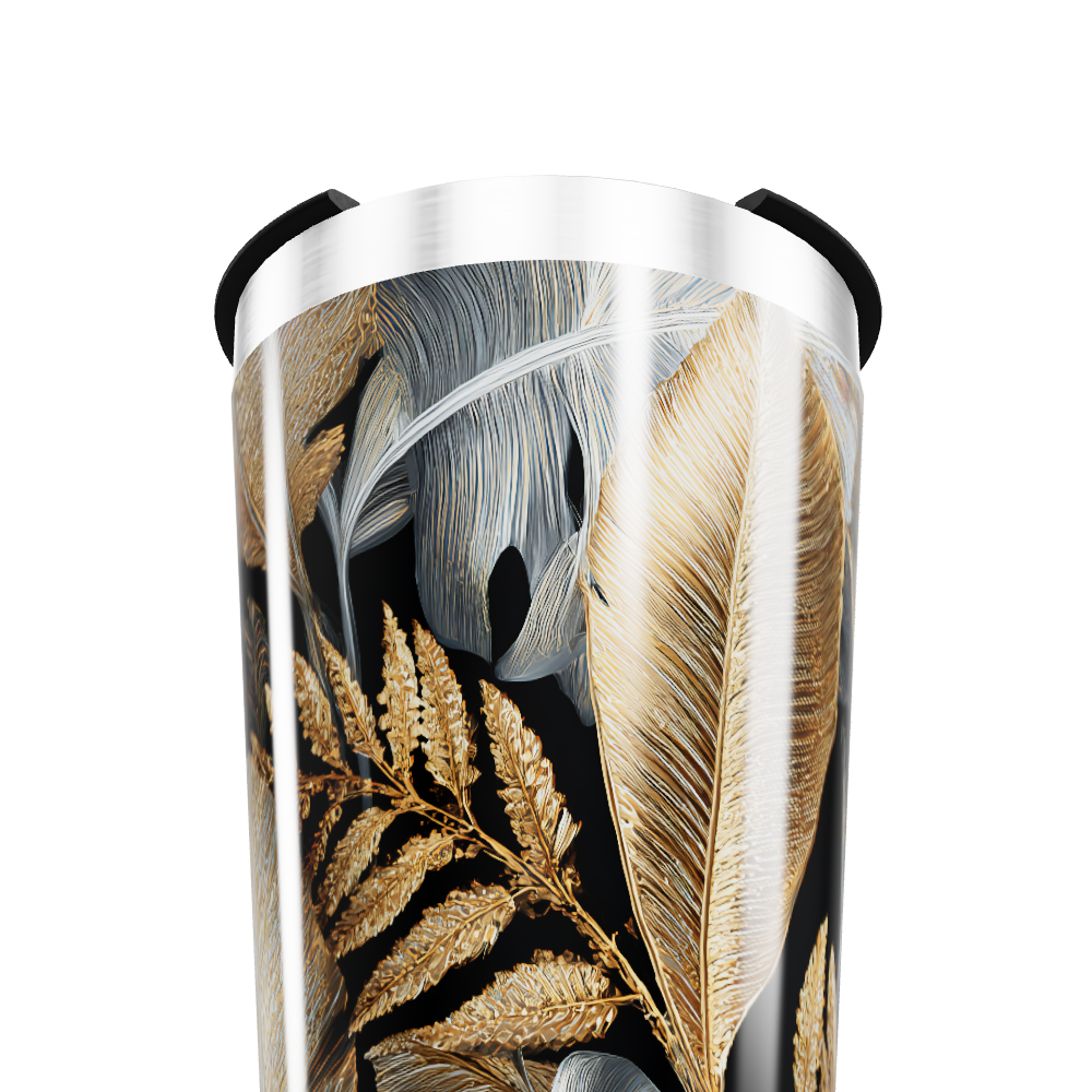 Copo Térmico - Folhagem Dourada