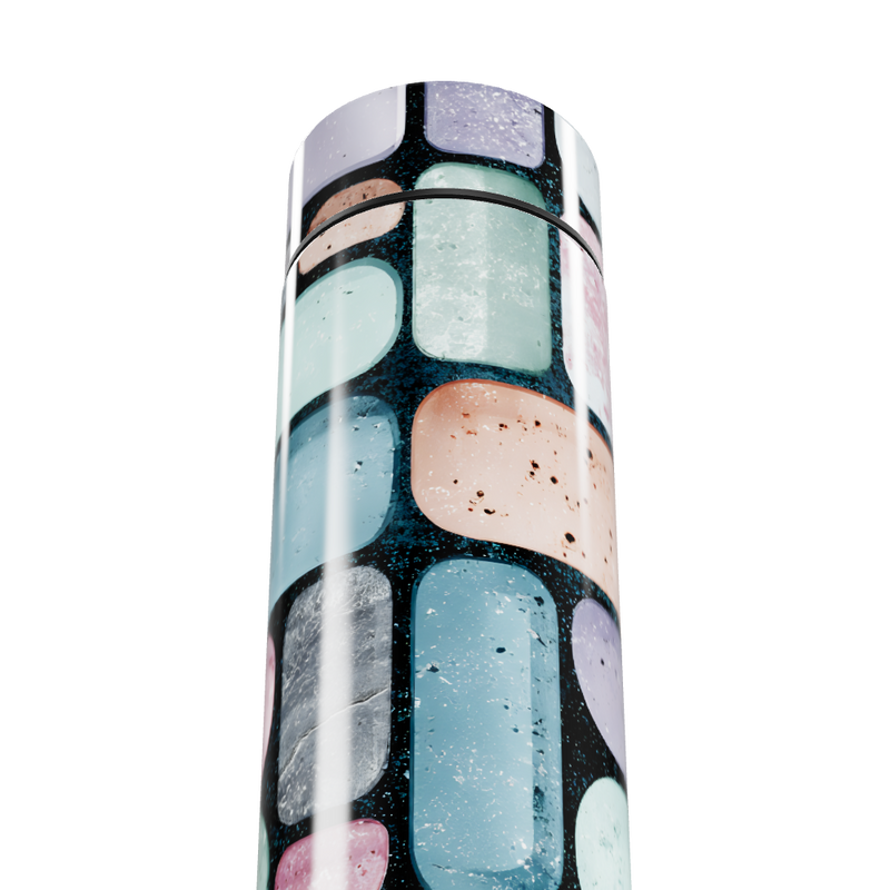 Garrafa Térmica Touch - Estampa Colorida Geométrica