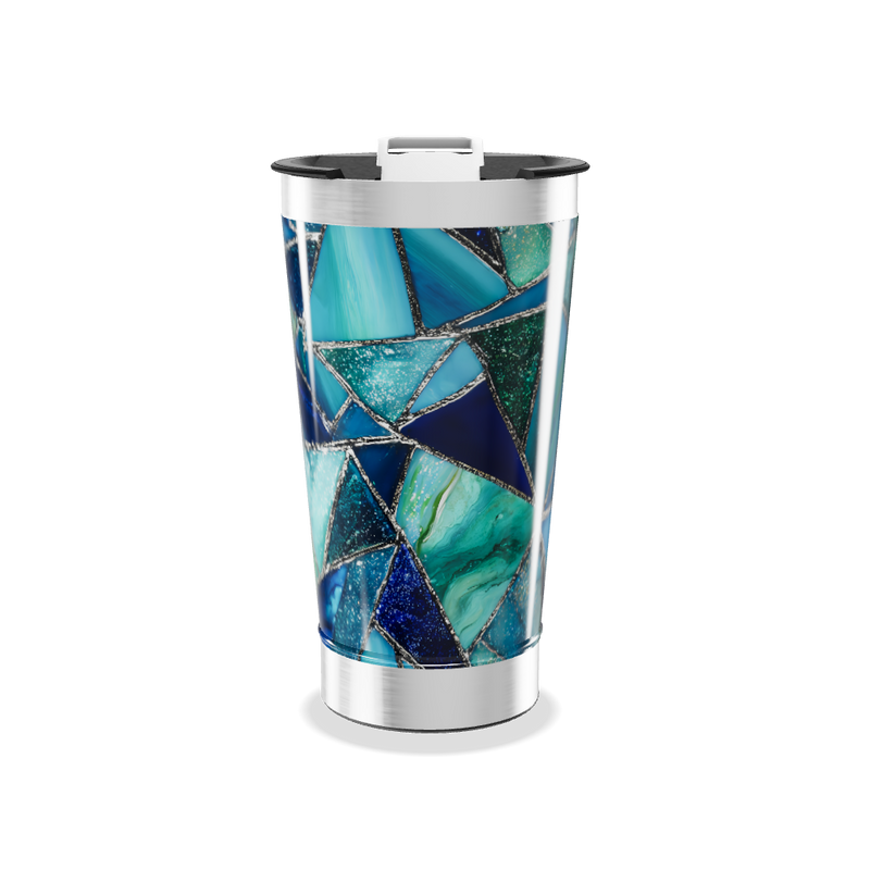 Copo Térmico - Azul Vidro Colorido