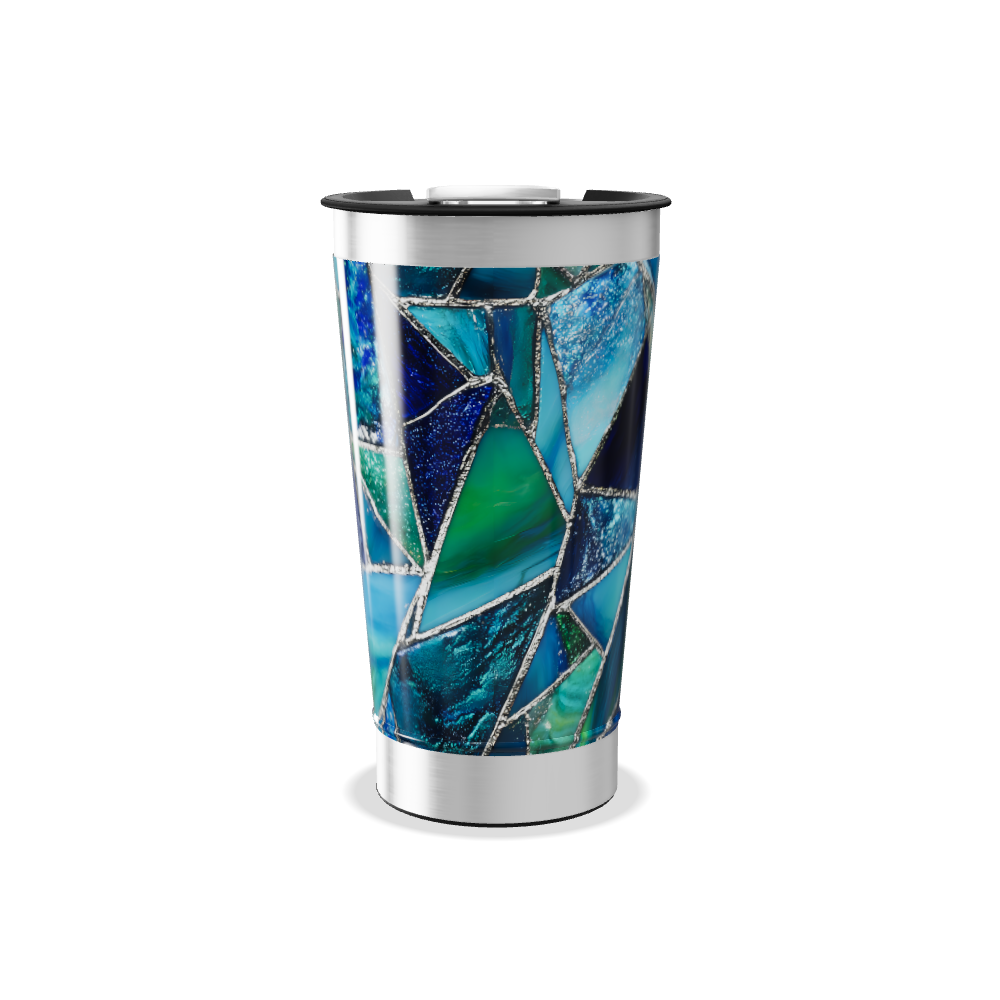 Copo Térmico - Azul Vidro Colorido