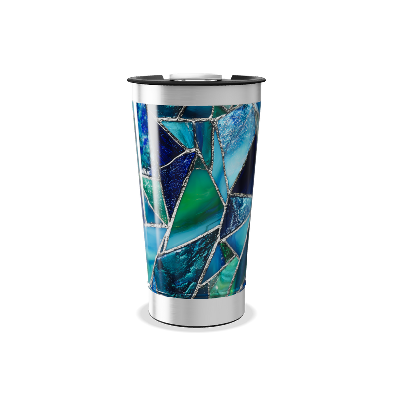 Copo Térmico - Azul Vidro Colorido