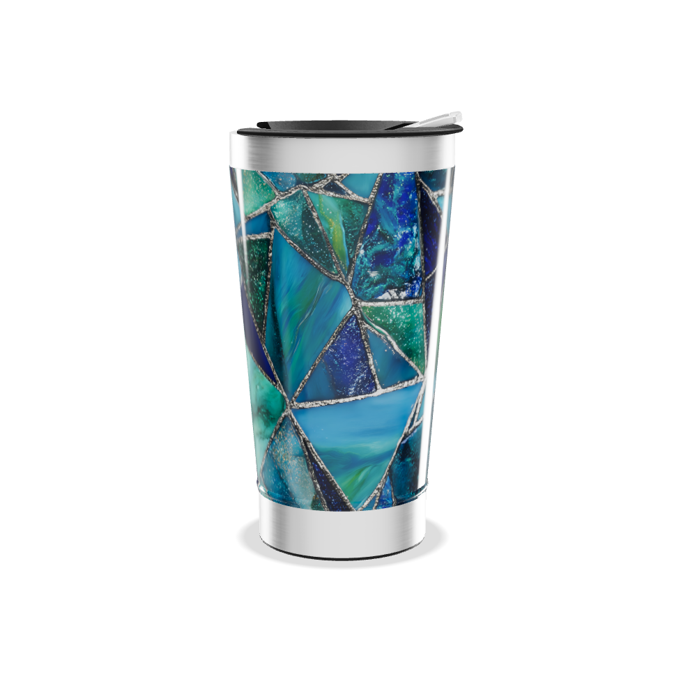 Copo Térmico - Azul Vidro Colorido