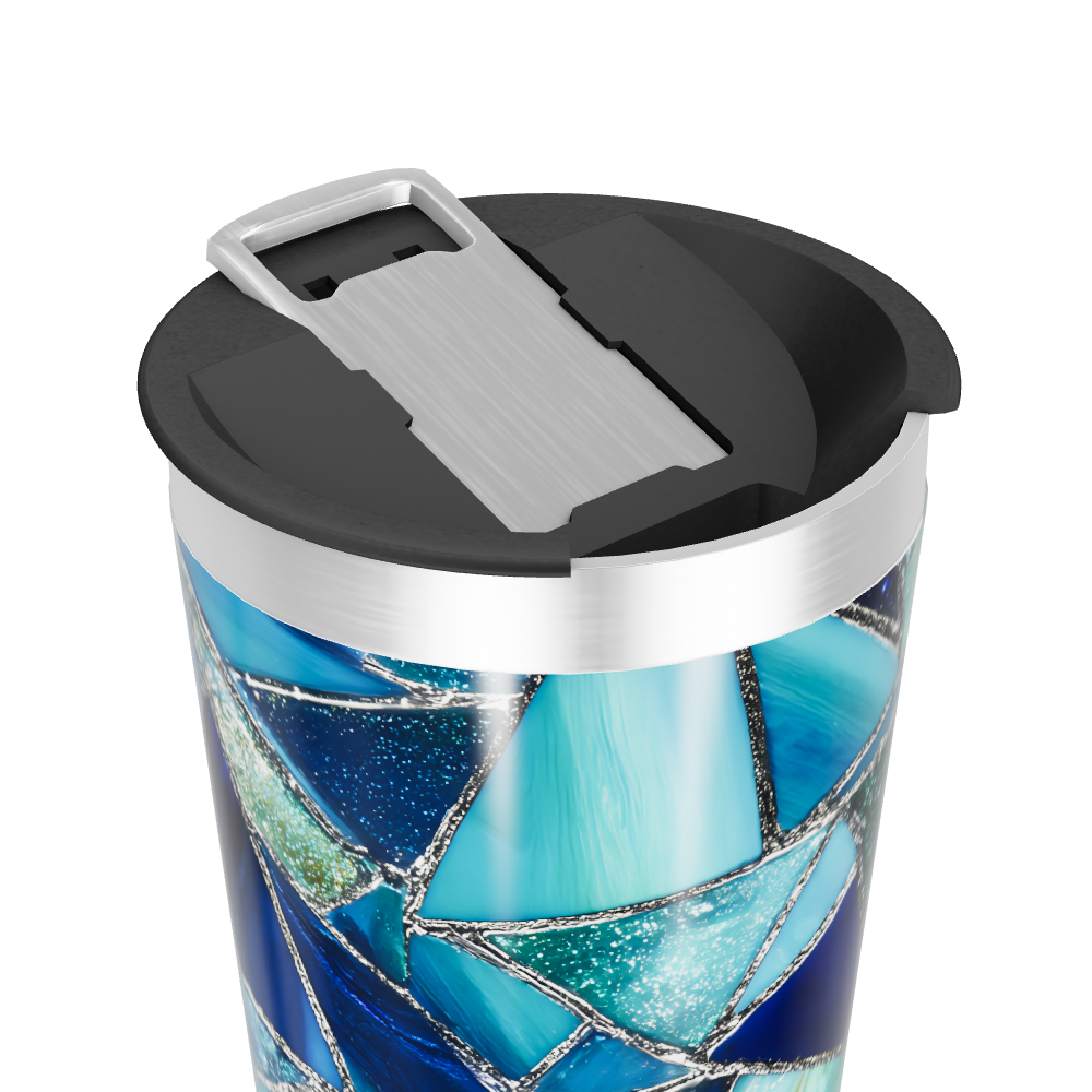 Copo Térmico - Azul Vidro Colorido