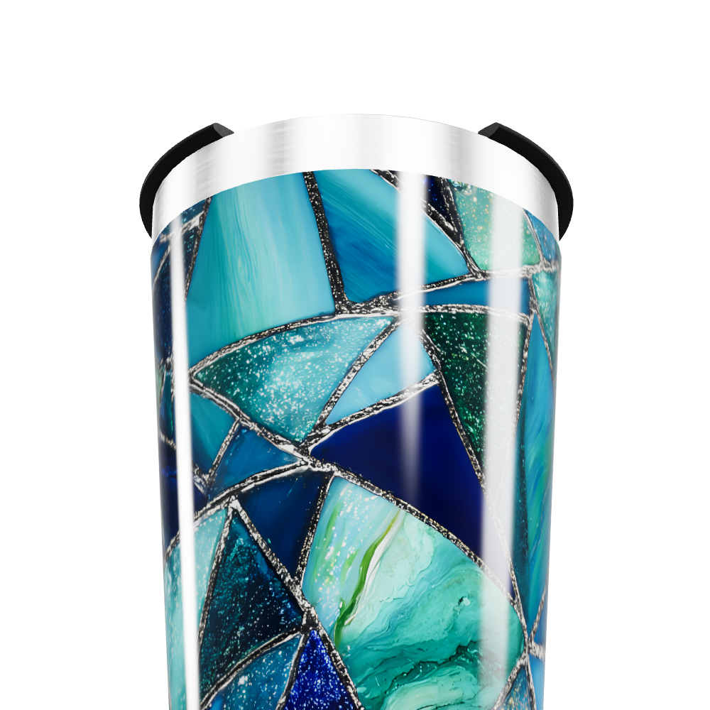 Copo Térmico - Azul Vidro Colorido