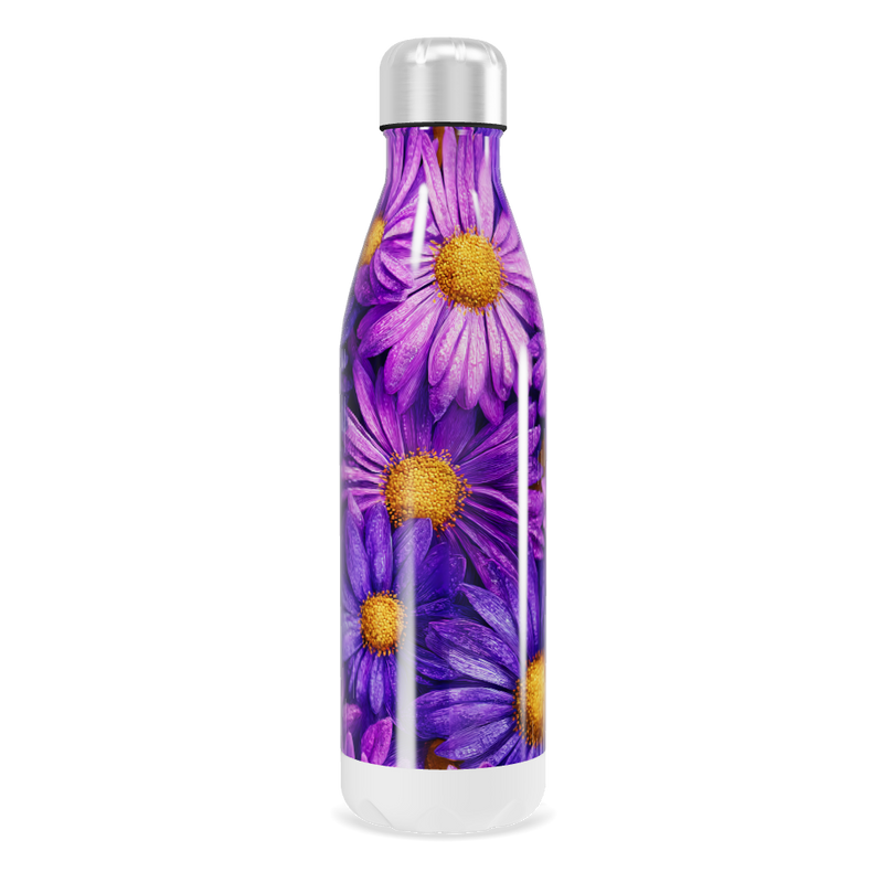 Garrafa Inox Flores Roxas 500ml