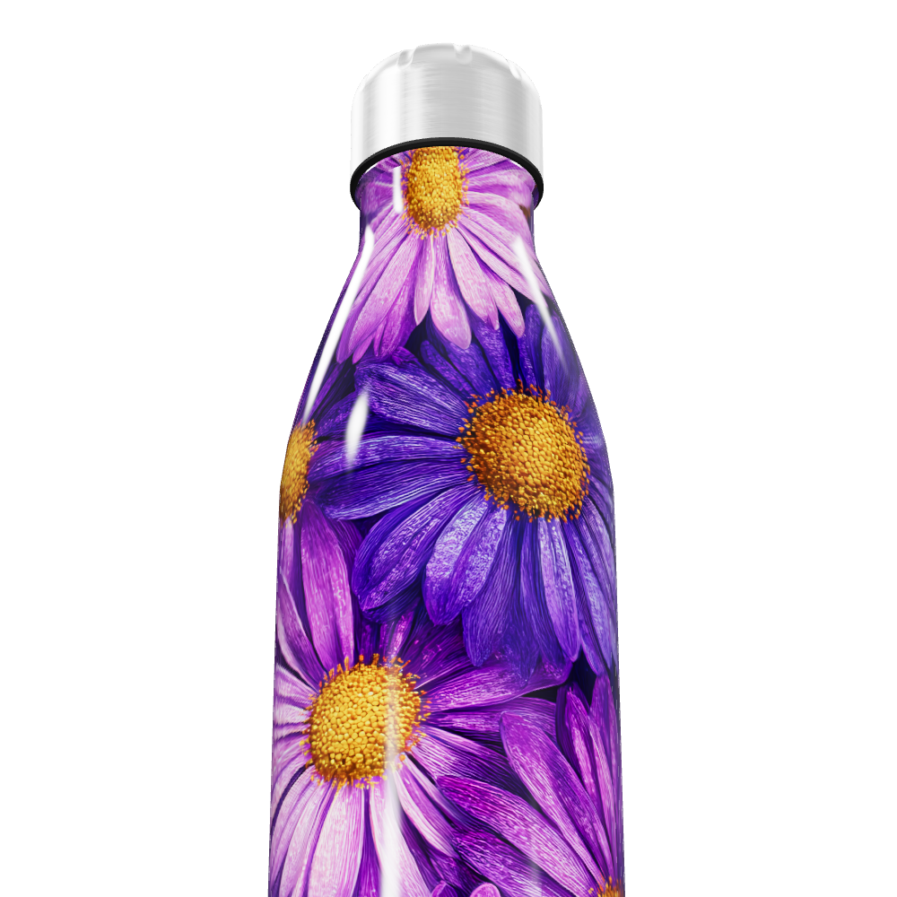 Garrafa Inox Flores Roxas 500ml