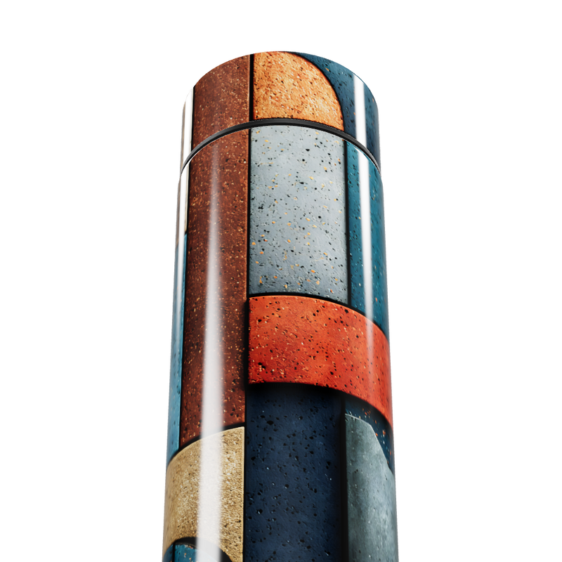 Garrafa Térmica Touch - Design Geométrico Colorido