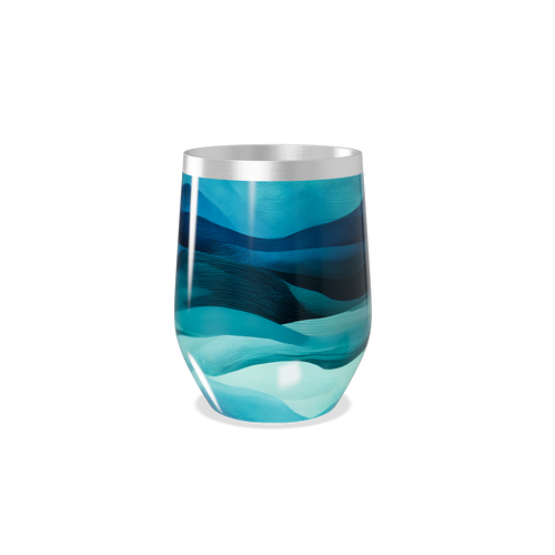 Copo Térmico Slim - Ondas Azul Inox