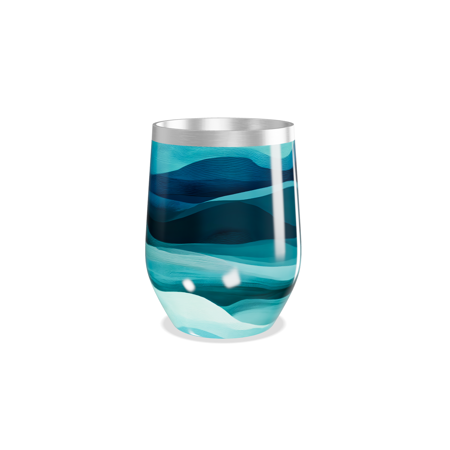 Copo Térmico Slim - Ondas Azul Inox