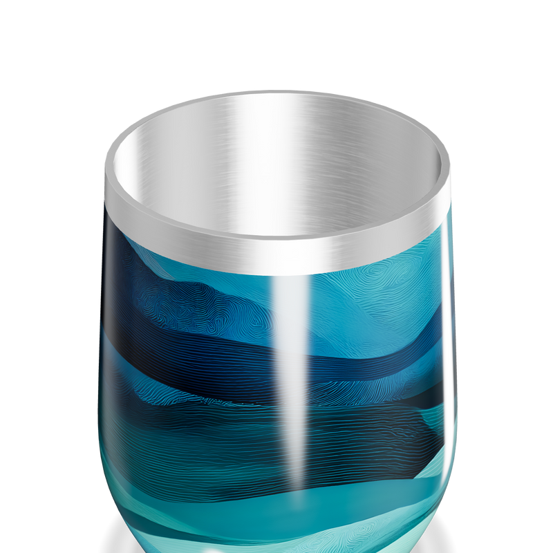 Copo Térmico Slim - Ondas Azul Inox