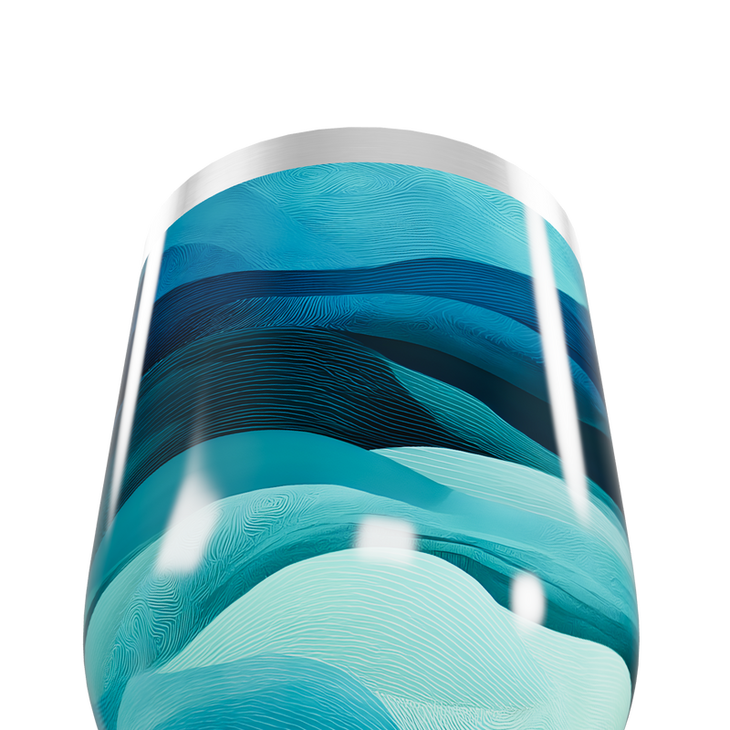 Copo Térmico Slim - Ondas Azul Inox