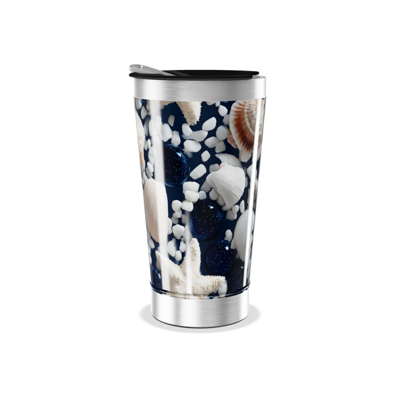 Copo Térmico - Estampa Marinha Conchas