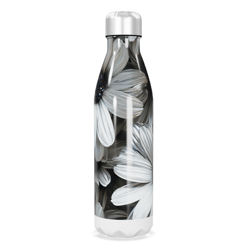 Garrafa Inox Flores Brancas
