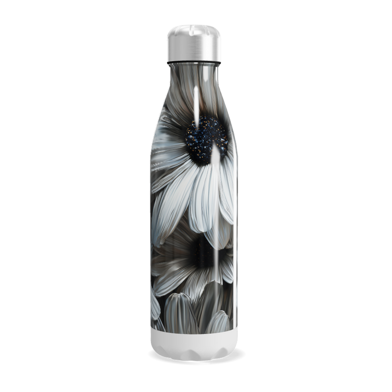 Garrafa Inox Flores Brancas