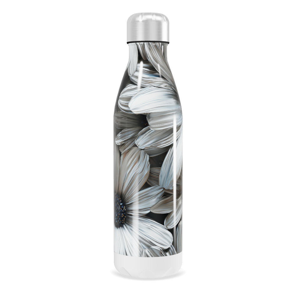 Garrafa Inox Flores Brancas