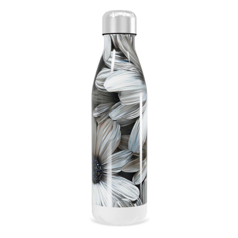 Garrafa Inox Flores Brancas