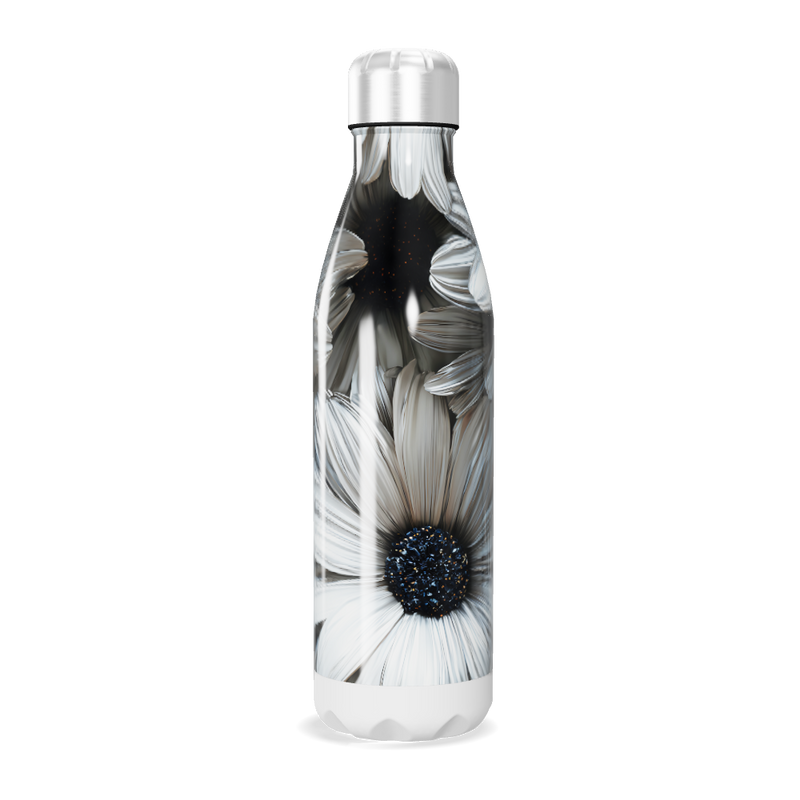 Garrafa Inox Flores Brancas
