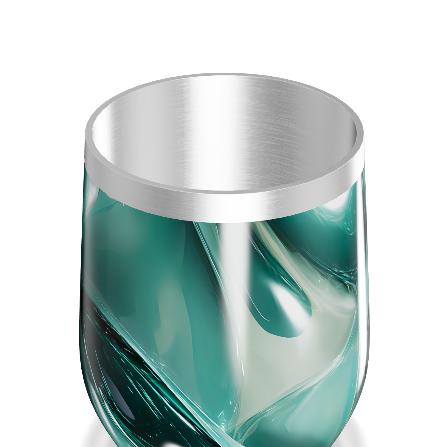 Copo Térmico Slim - Verde Mármore Inox