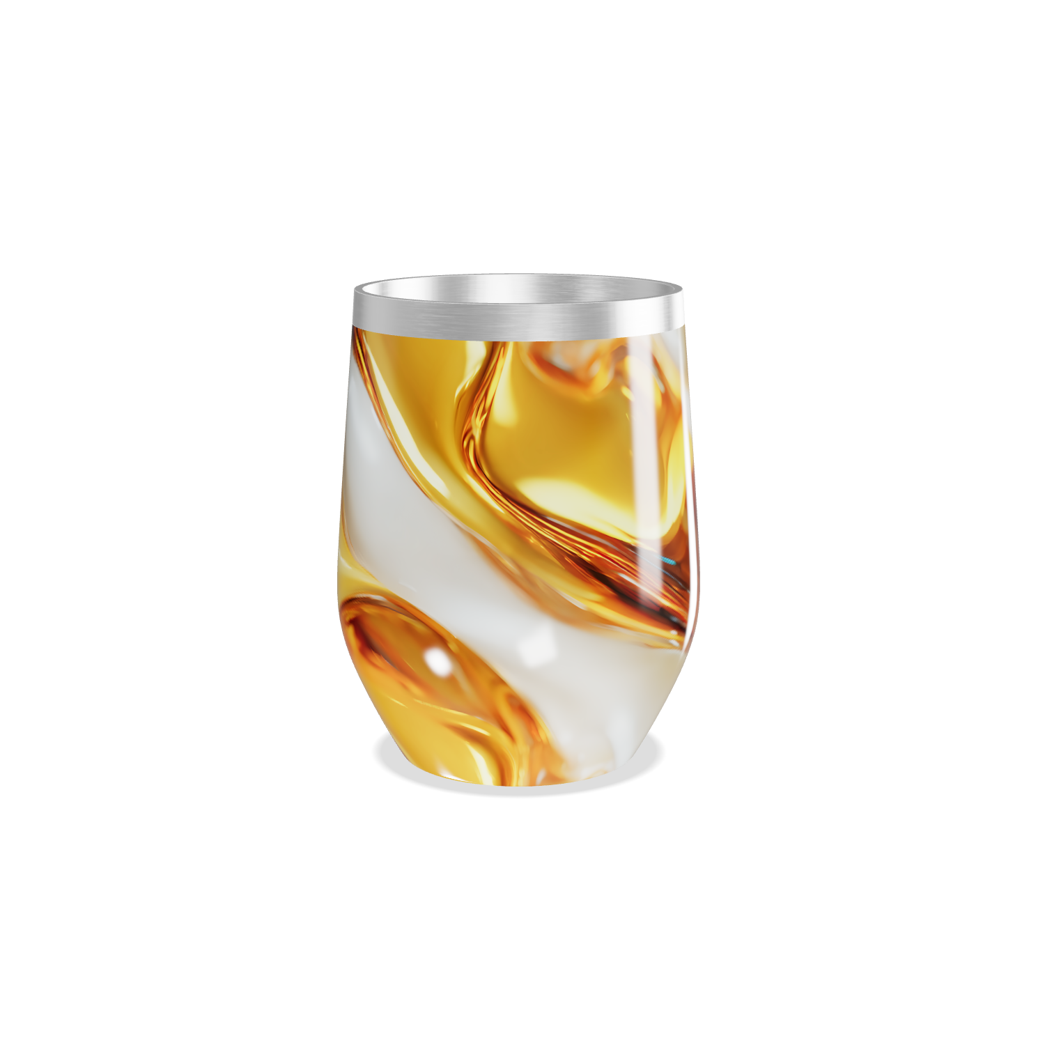 Copo Térmico Slim - Design Abstrato Amarelo