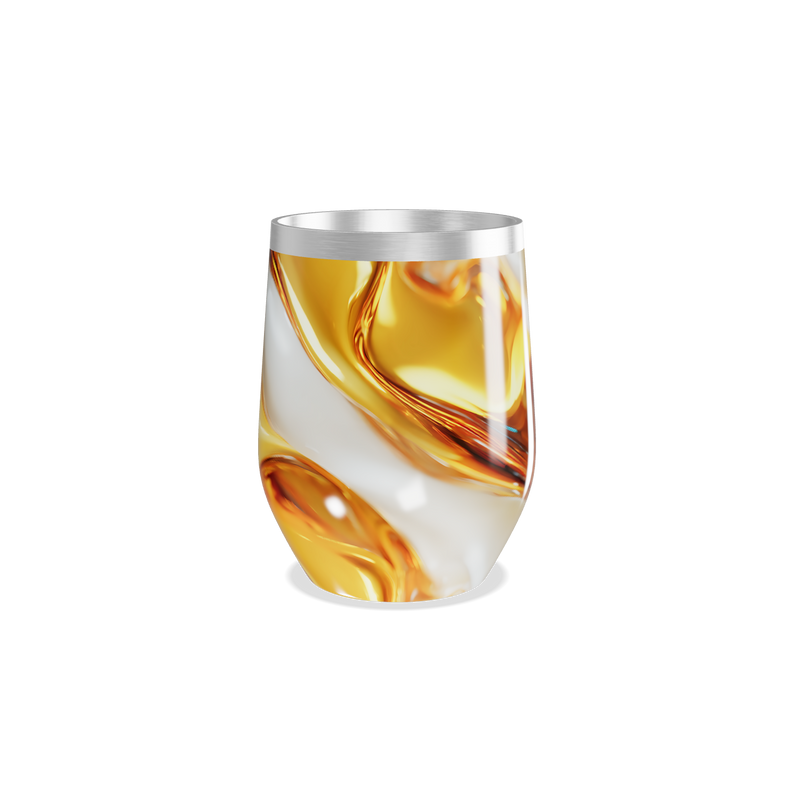 Copo Térmico Slim - Design Abstrato Amarelo