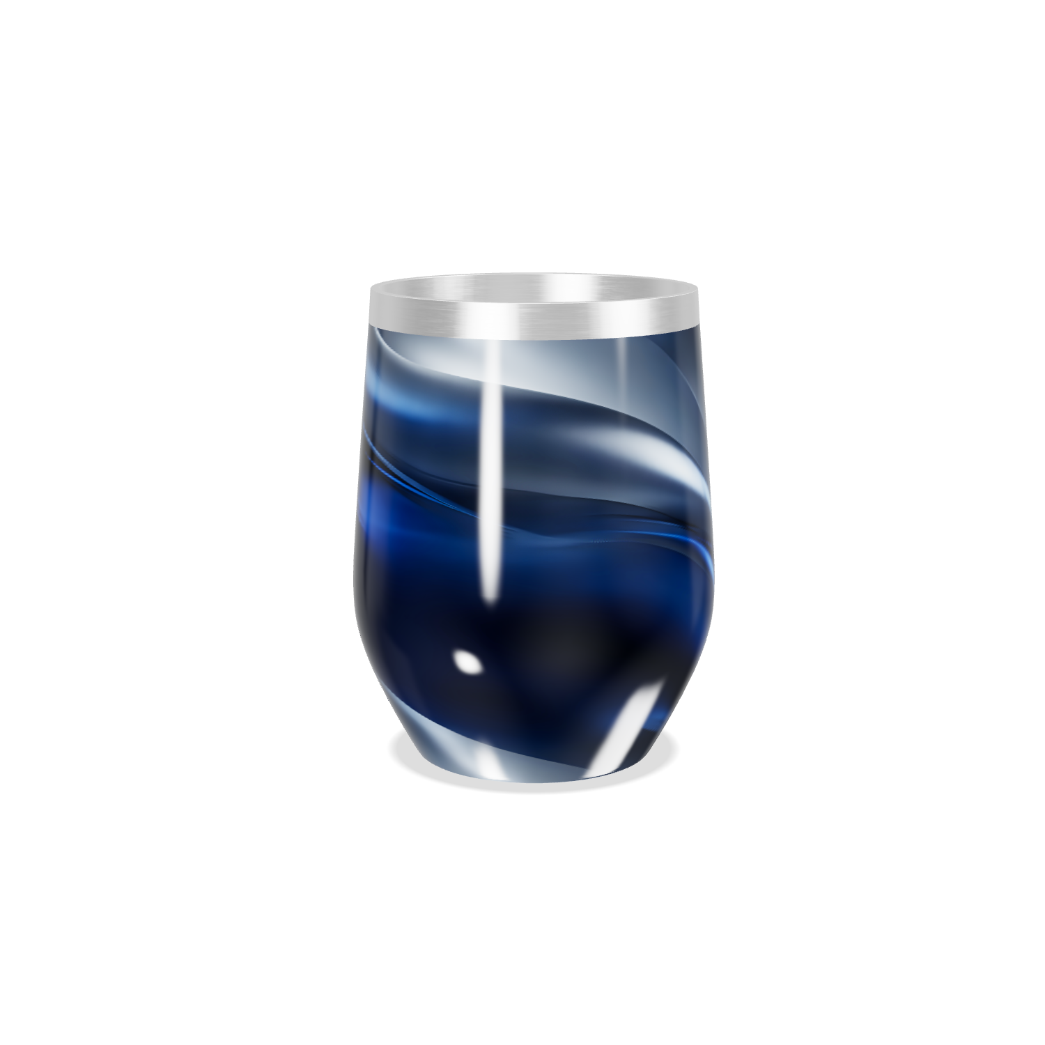 Copo Térmico Slim - Azul Inox Design Curvo