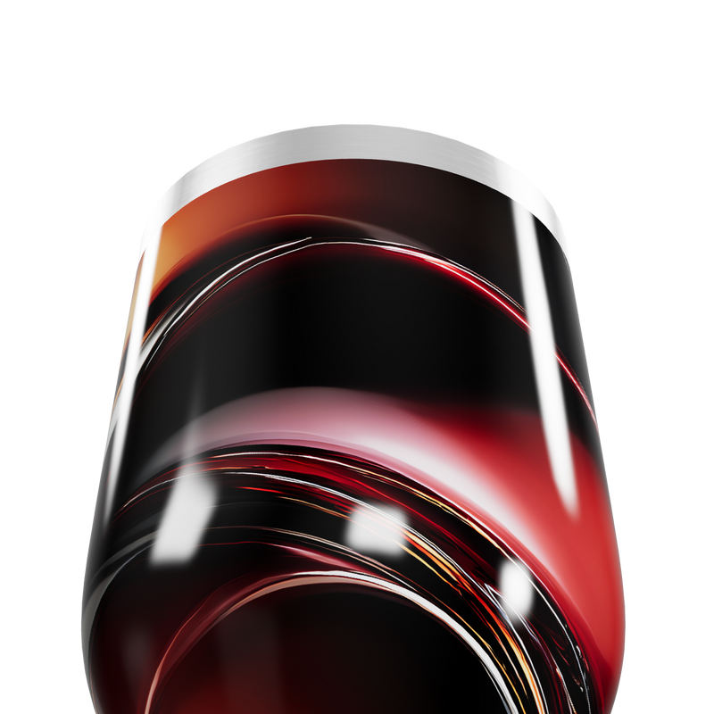 Copo Térmico Slim - Preto com Design Abstrato