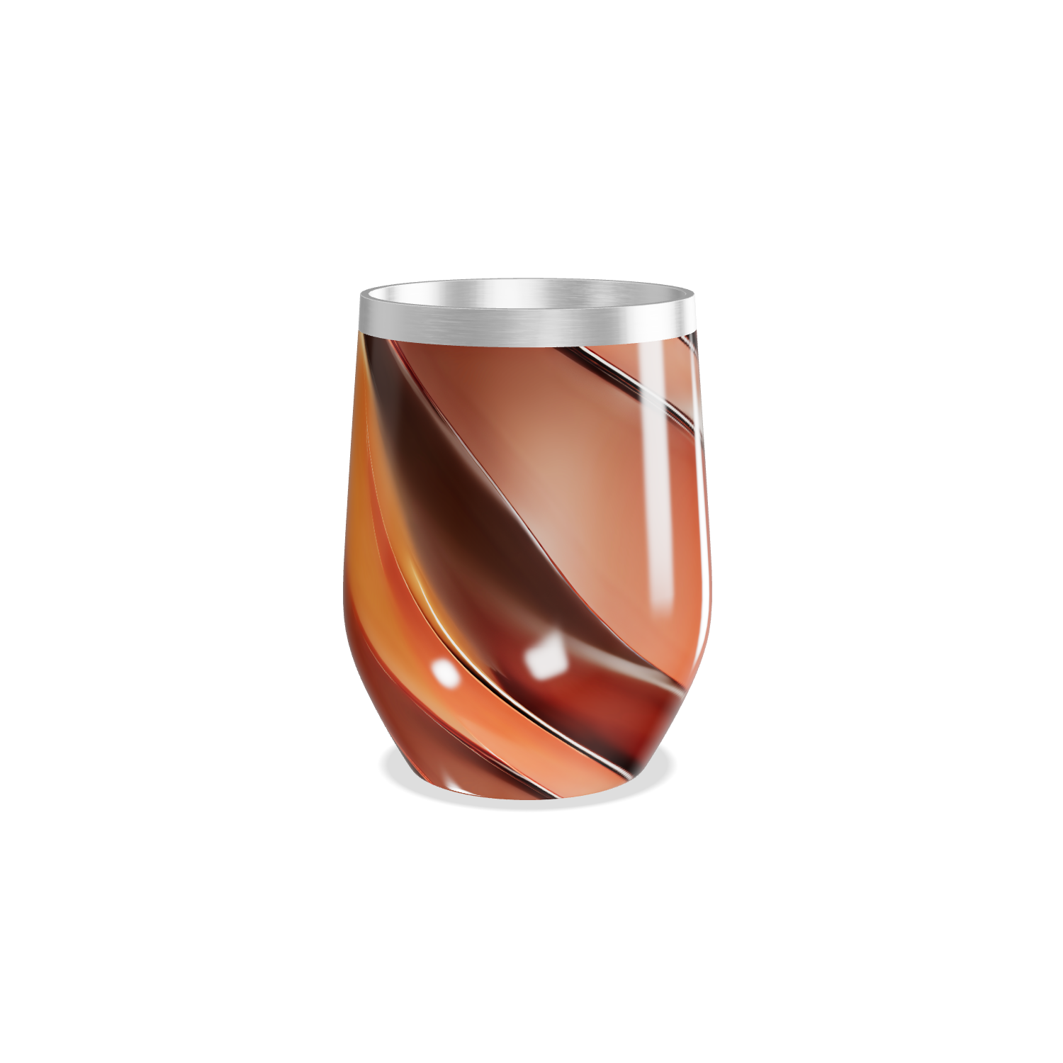 Copo Térmico Slim - Estampa Marrom Multicolorida