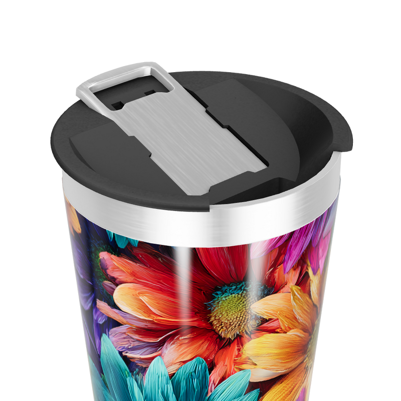 Copo Térmico - Flores Coloridas Inox