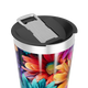 Copo Térmico - Flores Coloridas Inox