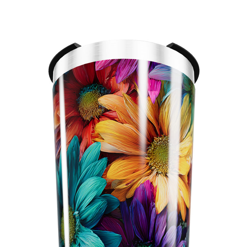 Copo Térmico - Flores Coloridas Inox