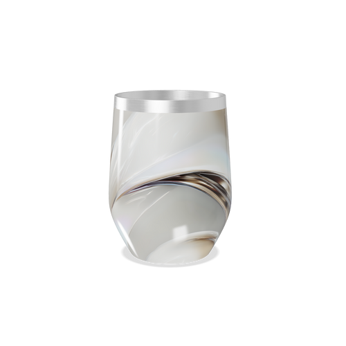 Copo Térmico Slim - Design Marmorizado Branco