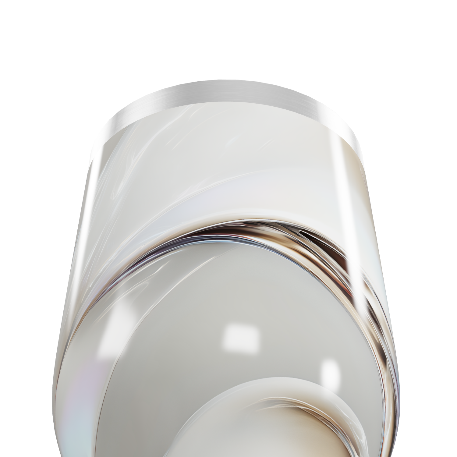 Copo Térmico Slim - Design Marmorizado Branco